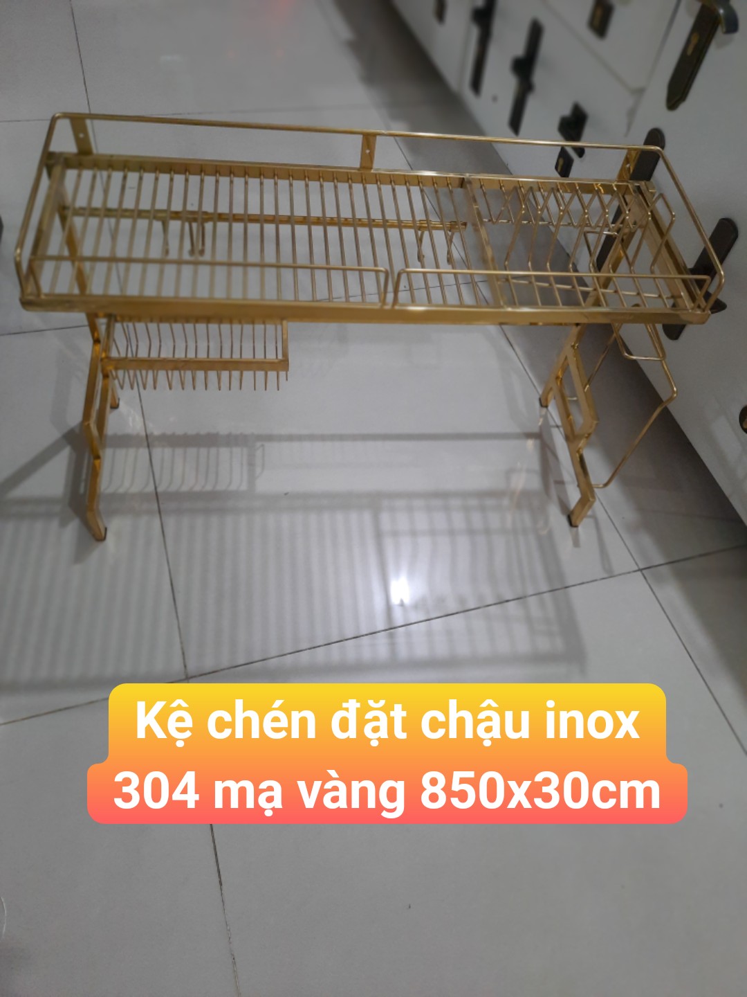 Kệ chén inox 304 treo tường