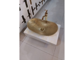 LAVABO SỨ ĐẶT BÀN MẠ VÀNG CAO CẤP